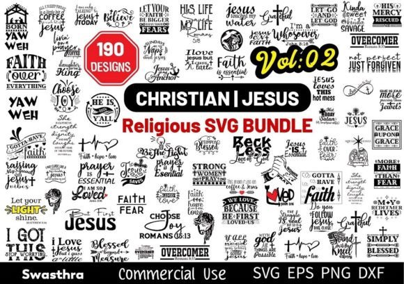 190 Christian SVG Bundle: Faith Graphics & Illustrations