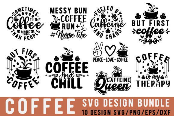 Coffee SVG Bundle for Christian Crafts & Graphics