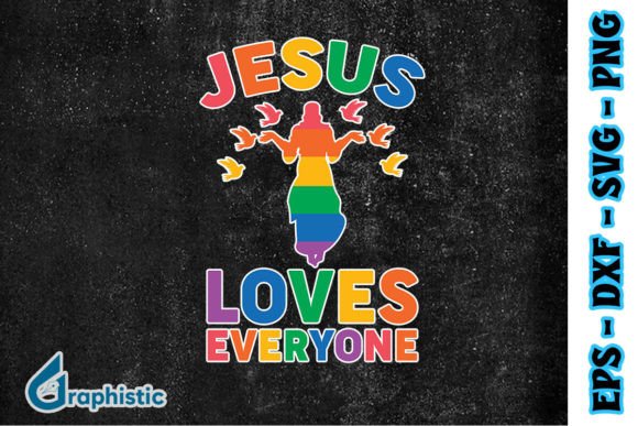 Jesus Loves Everyone: A Pride Month SVG for Print & Graphics