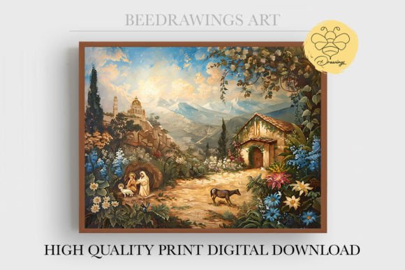 Oil Painting Jesus Wall Art 09: Graphics & Illustrations for Crafters
