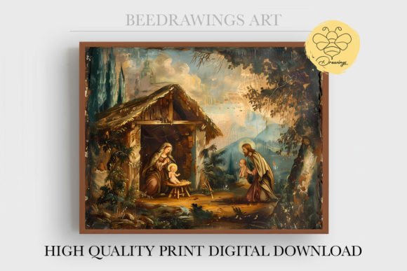 Oil Painting Jesus Wall Art 11 Graphics & Illustrations Review
