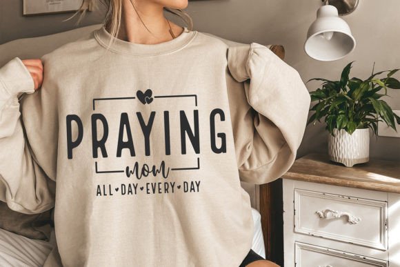 Praying Mom SVG: A Christian Mom Graphic for Crafts