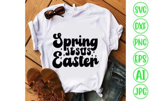 Spring Jesus Easter Retro SVG Design